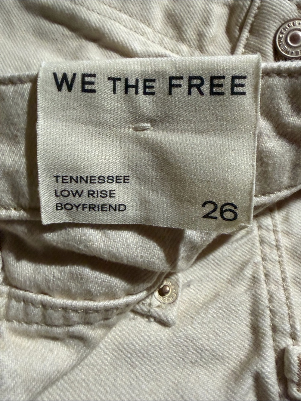 Free People We The Free Tennessee Low-Rise Illusions Jeans Dragonfly Size 26 NWT - Picture 7 of 8